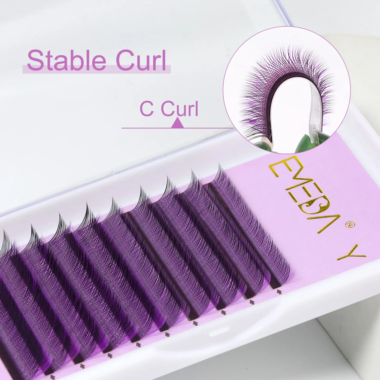 Colored YY lash extensions easy to pick up  3D automatic floewring  soft and comfortable without weight